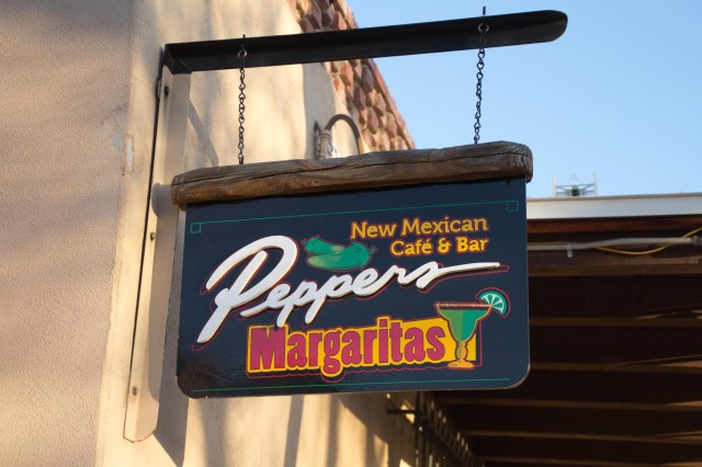 Peppers New Mexican Cafe and Bar sign