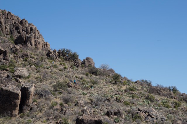 View of hiking trails at Fort Davis National Historic Site