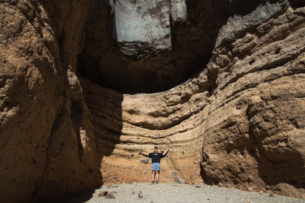 Man at Burro Mesa Pour Off