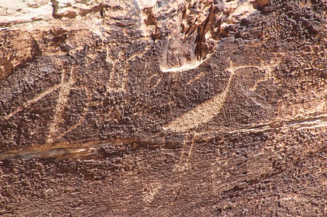 Petroglyphs on a rock