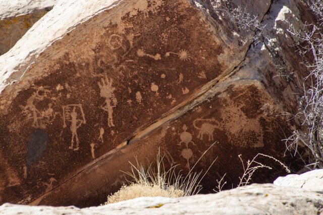 Petroglyphs on a rock