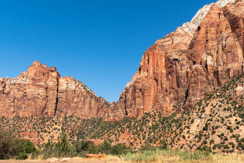 View of mountains and cliffs