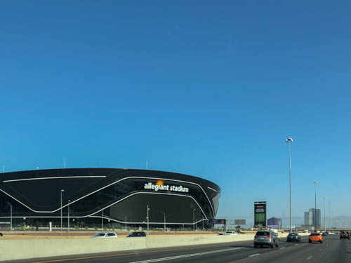 View of Raider's Football Team's Allegiant Stadium